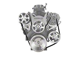 Speedmaster Chevy 350 Complete Aluminum Serpentine Engine Pulley Kit; Polished (Universal; Some Adaptation May Be Required)