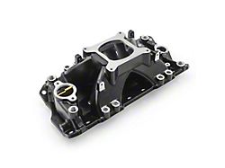 Speedmaster Chevy 350 EFI Injection Port HiRise Aluminum Intake Manifold; Black (Universal; Some Adaptation May Be Required)