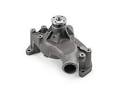 Speedmaster Chevy 350 High Volume Cast Iron Water Pump; Long Style; Satin (Universal; Some Adaptation May Be Required)