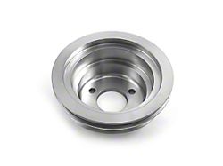 Speedmaster Chevy 454 Billet Aluminum Crank Pulley for Long Water Pump; 3-Groove; Natural (Universal; Some Adaptation May Be Required)