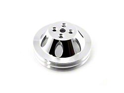 Speedmaster Chevy 454 Billet Aluminum Short Water Pump Pulley; 2-Groove; Natural (Universal; Some Adaptation May Be Required)