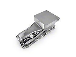 Speedmaster Chevy 454 Drag Rear Sump Oil Pan for 2-Piece Rear Main; 6-Quart; Chrome (Universal; Some Adaptation May Be Required)
