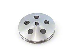 Speedmaster Chevy Aluminum Power Steering Pulley with 1/8-Inch Keyway; 1-Groove; Satin (Universal; Some Adaptation May Be Required)