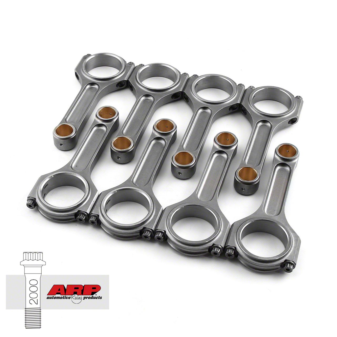 Speedmaster Universal EK Chevy SBC 350 4340 Connecting Rods with ARP ...