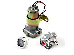 Speedmaster Electric Fuel Pump, Gauge and Regulator Combo Kit; Chrome; 140 GPH (Universal; Some Adaptation May Be Required)