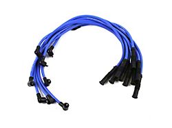 Speedmaster Ford 10.50mm 90-Degree to Straight Female Spark Plug Wire Set; Blue (Universal; Some Adaptation May Be Required)