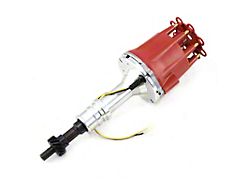 Speedmaster Ford 351 Cleveland 8000 Series Pro Billet Distributor with Screw-On Cap; Red (Universal; Some Adaptation May Be Required)