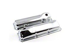 Speedmaster Ford 351 Cleveland Tall Steel Valve Covers with Baffled Hole; Chrome (Universal; Some Adaptation May Be Required)