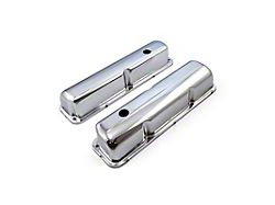 Speedmaster Ford 390/427/428 Tall Steel Valve Covers with Baffled Holes; Chrome (Universal; Some Adaptation May Be Required)