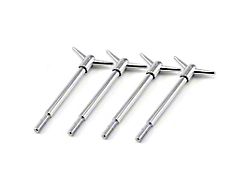 Speedmaster Valve Cover 2-Piece Wing Nuts; 3-1/2-Inch Tall; 5/16-Inch x 18; Chrome; Set of 4 