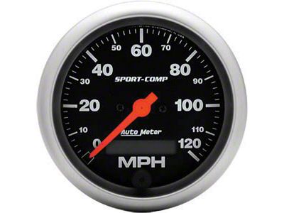Auto Meter Sport-Comp Series 3-3/8-Inch Programmable Speedometer; 0-120 MPH