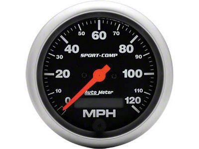 Speedometer,120 MPH,3-3/8,Sports Comp,AutoMeter,64-72