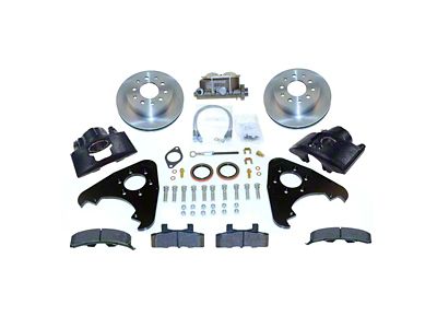 SSBC-USA Front Power Drum to Disc Brake Conversion Kit with Vented Rotors; Zinc Calipers (66-75 Bronco)
