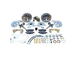 SSBC-USA Front Non-Power Drum to Disc Brake Conversion Kit with Spindles and Vented Rotors; Zinc Calipers (67-69 Camaro)
