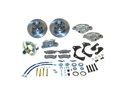 SSBC-USA Front Power Drum to Disc Brake Conversion Kit with Vented Rotors; Zinc Calipers (65-68 Biscayne, Impala)