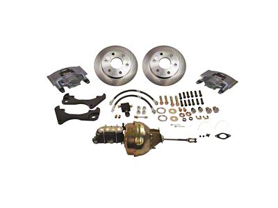 SSBC-USA Front Power Disc Brake Conversion Kit with Vented Rotors; Zinc Calipers (67-70 C10)