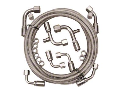 Stainless Steel Braided A/C Hose Kit With A verticle O-Ring Compressor