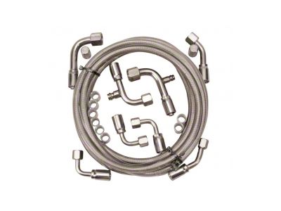 Stainless Steel Braided A/C Hose Kit With A verticle O-Ring Compressor