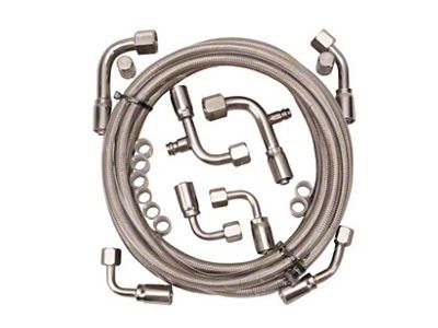 Stainless Steel Braided A/C Hose Kit With A verticle O-Ring Compressor