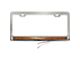 Stainless Steel License Plate Frame with Amber LED Lights and Lens