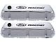 Stamped Steel Chrome Valve Covers, Pair, Ford Racing Logo, 289/302/351W