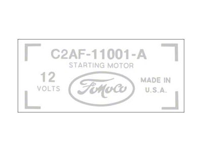Starter Decal - Comet & Montego