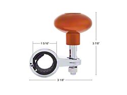 Steering Wheel Spinner - Cadmium Orange with Chrome Clamp (1928-1931 Model A; 1928-1931 Model AA)