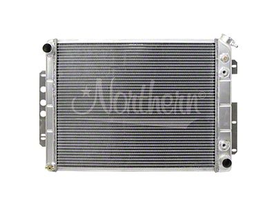 Muscle Car Aluminum Radiator for LS Conversion; 25-7/8 x 18-1/2 x 3-1/8 (67-69 Camaro w/ Automatic Transmission)