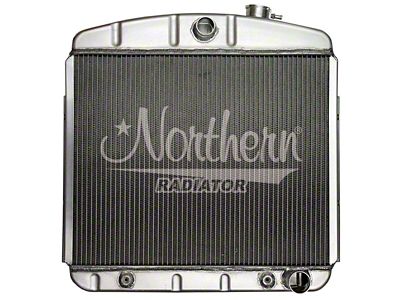 Muscle Car Aluminum Radiator; 22-3/4 x 22-1/2 x 3-1/8 (55-57 150, 210, Bel Air, Nomad)