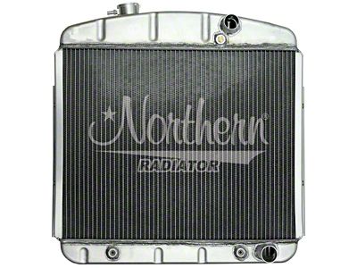 Muscle Car Aluminum Radiator for LS Conversion; 27-7/8 x 22-5/8 x 3-1/8 (55-57 150, 210, Bel Air, Nomad)