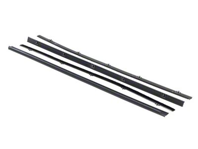 Front Door Beltline Window Felts with Black Bead (67-72 Blazer, C10, C20, Jimmy, K10, K20, Suburban)