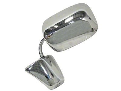 Outer Door Mirror; Large Style; Chrome (73-91 Blazer, C10, C15, C20, Jimmy, K10, K15, K20)