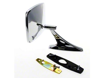 Outer Door Mirror; Small Style; Chrome (73-91 Blazer, C10, C15, C20, Jimmy, K10, K15, K20)