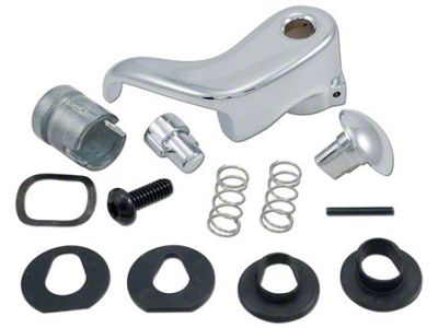 Vent Window Handle with Chrome Knob; Driver Side (68-72 C20, Suburban; 68-86 C10; 75-78 C15, K15; 69-91 Blazer, Jimmy)