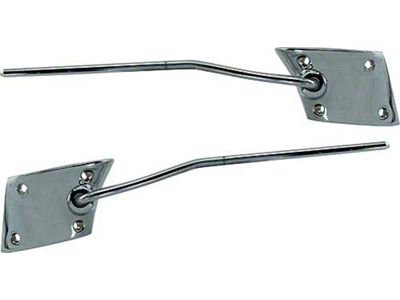 Sun Visor Arms With Bracket - Bright Metal - Falcon & CometConvertible