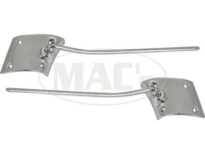 Sun Visor Arms With Bracket - Bright Metal - Falcon Hardtop, Sprint & Comet Hardtop