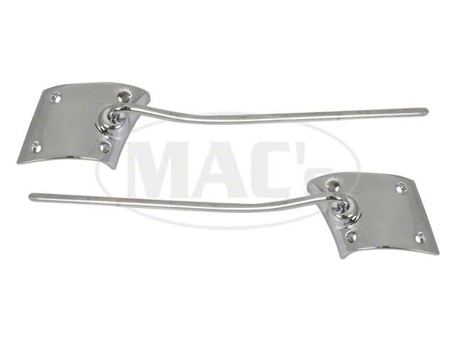 Sun Visor Arms With Bracket - Bright Metal - Falcon Hardtop, Sprint & Comet Hardtop