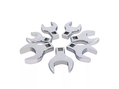 Sunex 1/2-Inch Drive Polished Jumbo SAE Crowfoot Wrench Set; 7-Piece