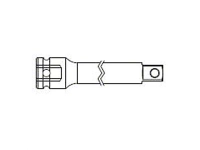 Sunex 1/2-Inch Drive x 3/8-Inch Male Impact Extension; 36-Inch