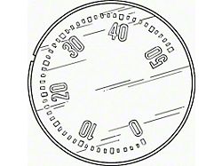 Tachometer Face Plate (55-56 Ford Thunderbird)