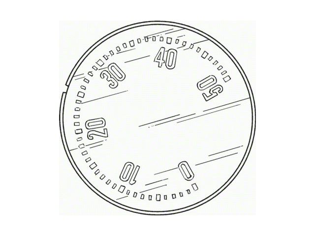 Tachometer Face Plate/ 55-56 T-bird