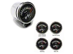 Classic Instruments Tachometer, Retro Style Rocket Tach, Half Sweep, With ColorChanging Rocket Booster