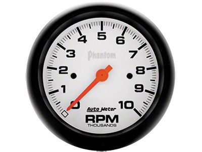 Auto Meter Phantom Series 3-3/8-Inch In-Dash Tachometer; 0-10000 RPM