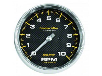 Tachometer,5,10000 RPM,Carbon Fiber,AutoMeter