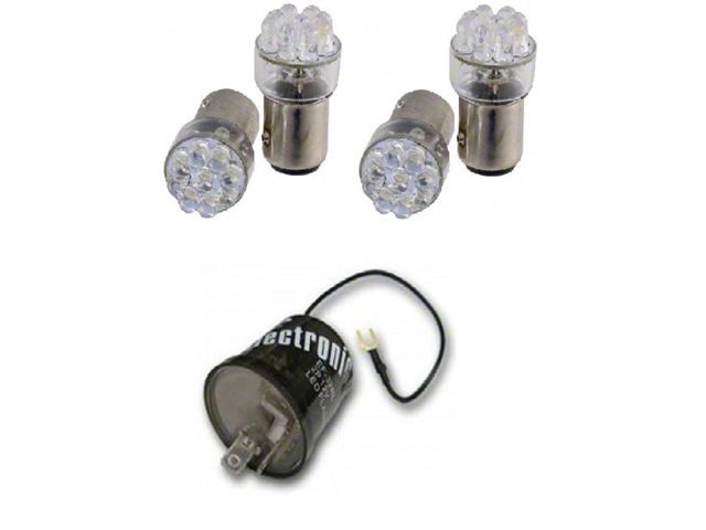 Tail Light And Parking Light White LED Kit w/Flasher