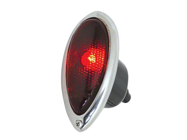 Tail Light Assembly - Ford 1938-39 Passenger - Red Lens - 6& 12 Volt Bulbs - Left Or Right