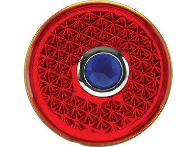 Tail Light Glass Lens - Blue Dot Glass - Ford Passenger