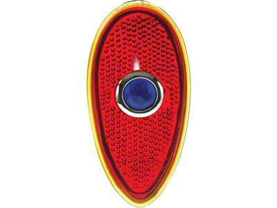 Tail Light Glass Lens - Blue Dot Glass - Ford Passenger