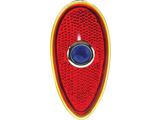 Tail Light Glass Lens - Blue Dot Glass - Ford Passenger