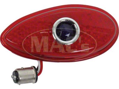 Tail Light Lens, LED With LED Blue Dot, Ford Passenger, 1938-1939